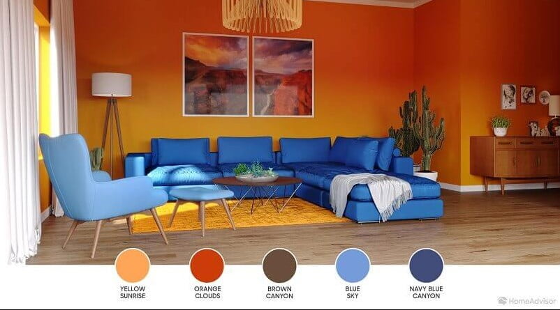 blue and orange color scheme for living room blue and orange color scheme for living room