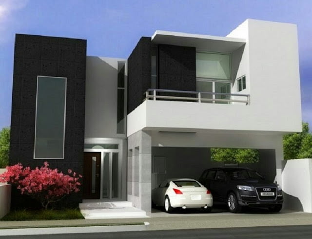 2-storey black and white domination house 2-storey black and white domination house