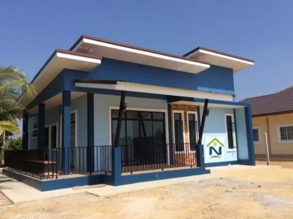sky blue colour house outside sky blue colour house outside