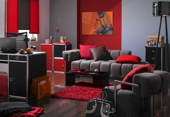 red and gray color scheme living room red and gray color scheme living room