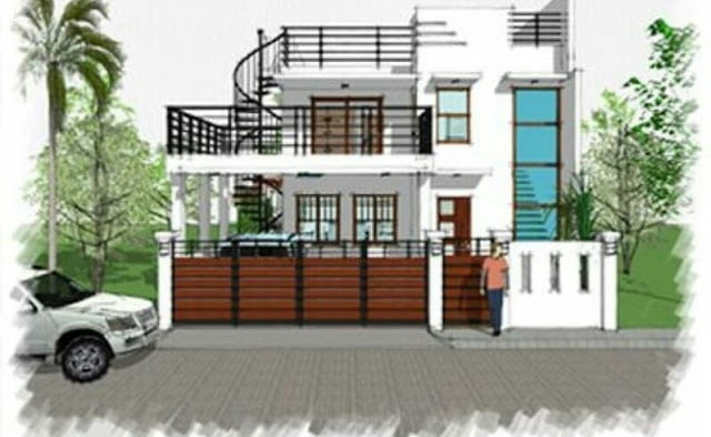 2 story house design with rooftop 2 story house design with rooftop
