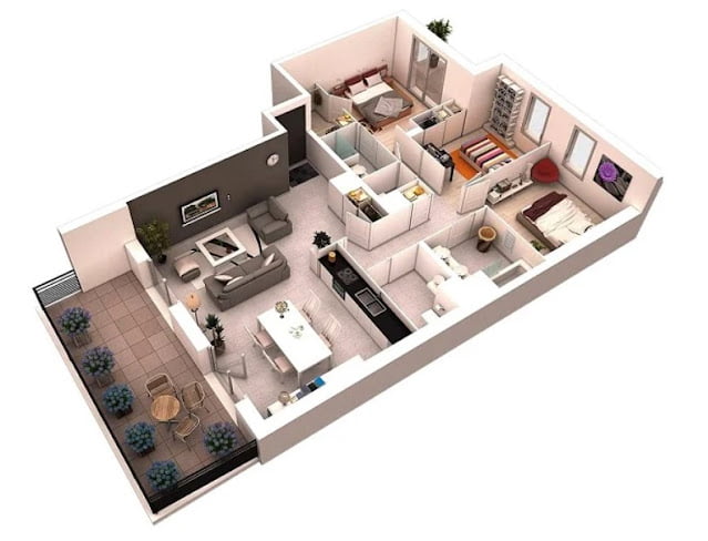 Simple Home Design in Village Plan Simple Home Design in Village Plan
