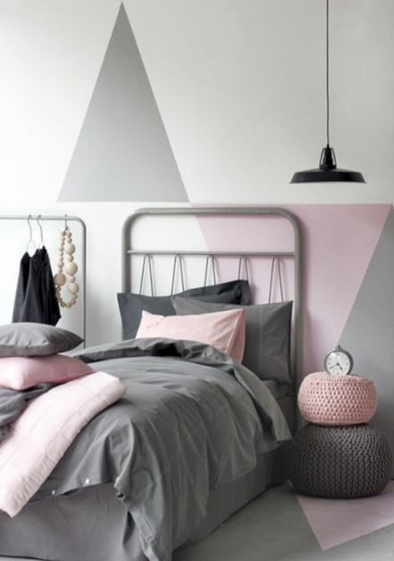 bedroom geometric wall paint bedroom geometric wall paint