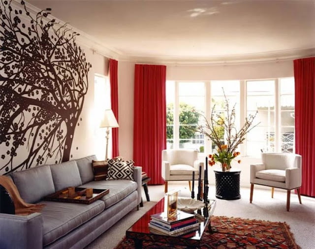 red curtains living room red curtains living room