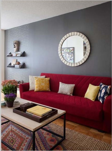 red and gray color scheme living room red and gray color scheme living room