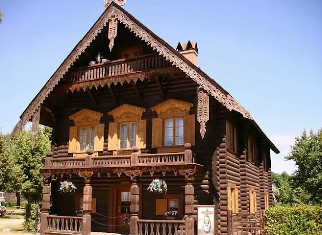 Russian architectural style house Russian style house