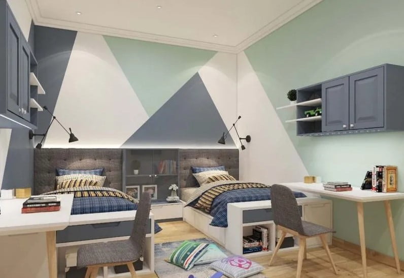 geometric wall paint ideas for bedroom geometric wall paint ideas for bedroom