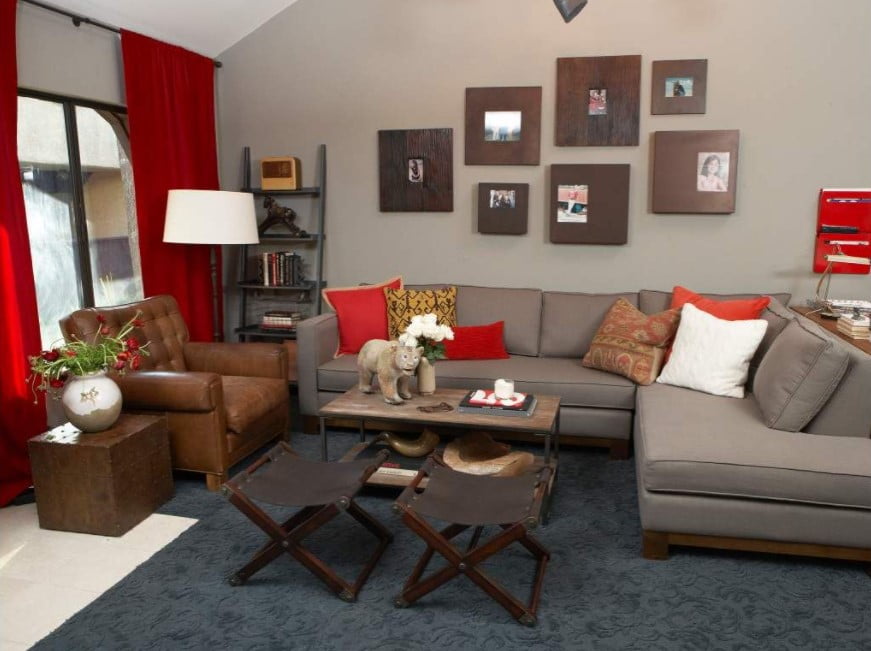red and gray color scheme living room red and gray color scheme living room