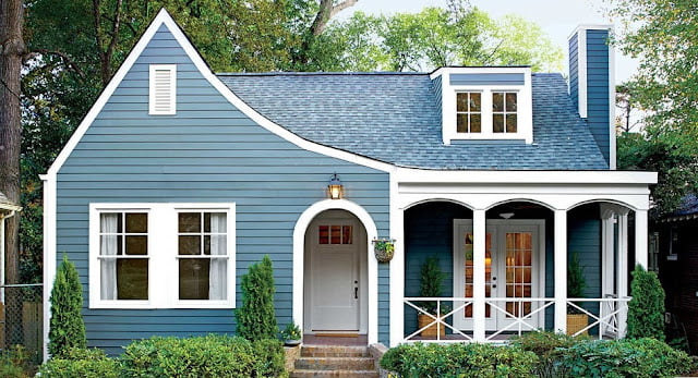 sky blue colour house outside sky blue colour house outside