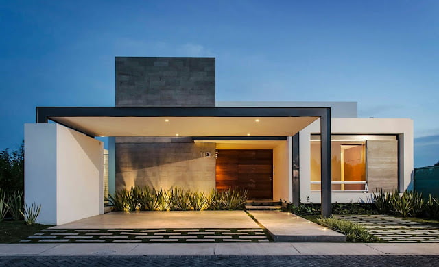 Modern one story house exterior Modern one story house exterior