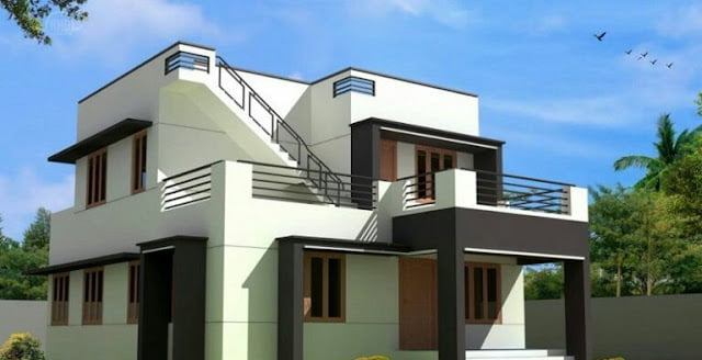Minimalist 2-storey flat roof house Minimalist 2-storey flat roof house
