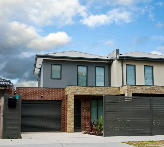 2-storey house design with natural stone 2-storey house design with natural stone