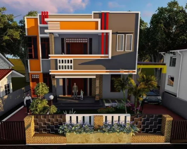 simple 2nd floor house front design simple 2nd floor house front design