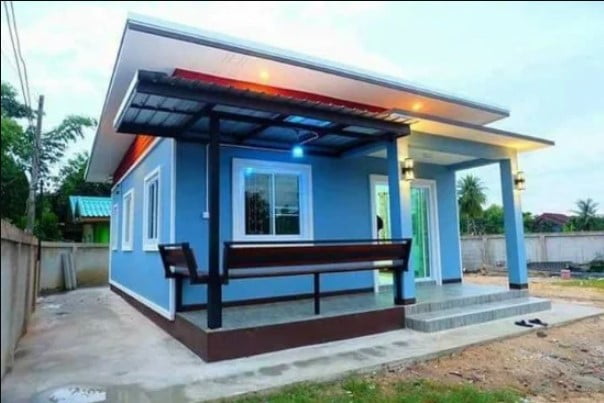 sky blue colour house outside sky blue colour house outside