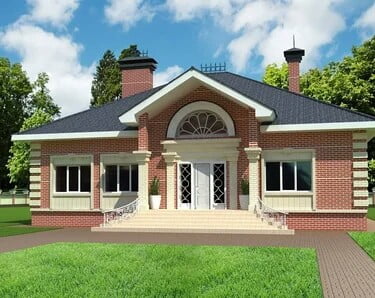 Beautiful one-story houses Beautiful one-story houses