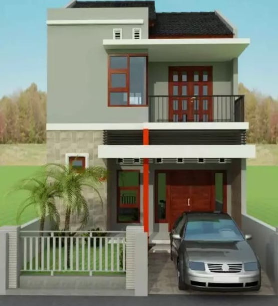 simple 2nd floor house front design simple 2nd floor house front design