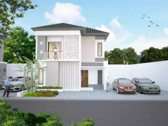 simple 2nd floor house front design simple 2nd floor house front design