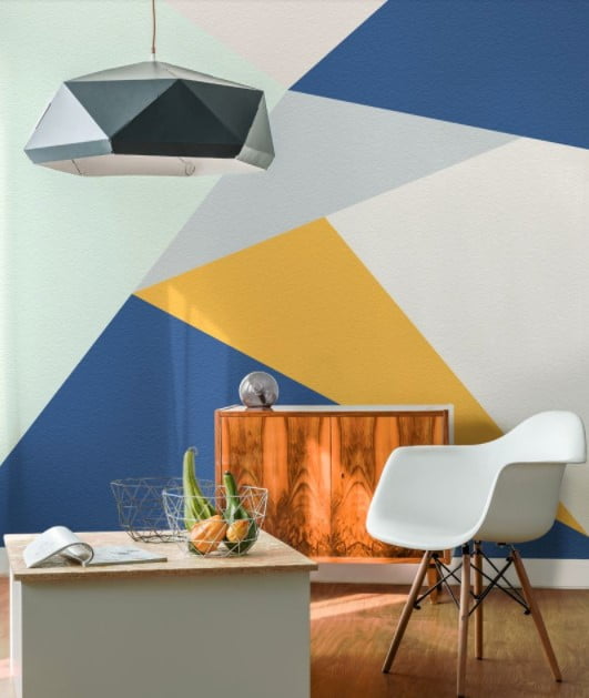 room geometric wall paint room geometric wall paint
