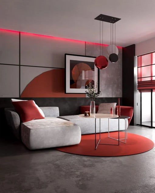 red and gray color scheme living room red and gray color scheme living room