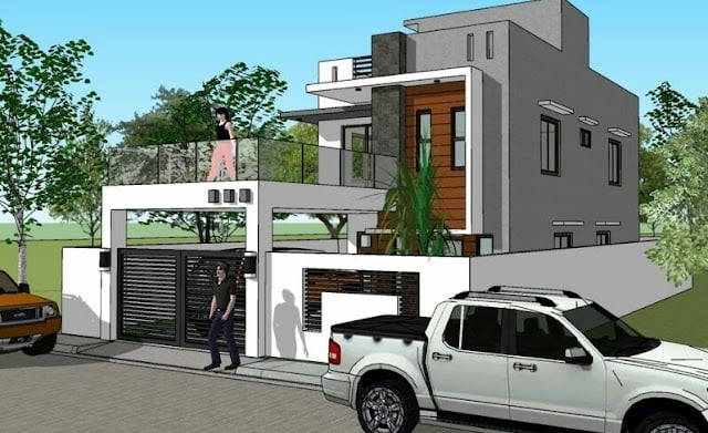2 story house design with rooftop 2 story house design with rooftop