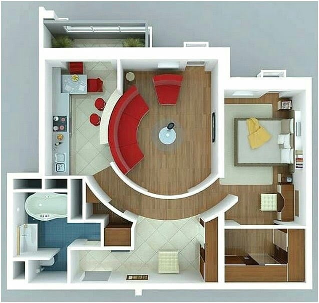 Small House Plans With Latest 3D 1 bedroom photos Small House Plans With Latest 3D 1 bedroom photos