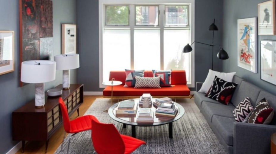 red and gray color scheme living room red and gray color scheme living room