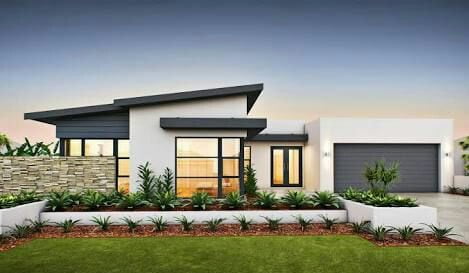 Modern one story house exterior Modern one story house exterior