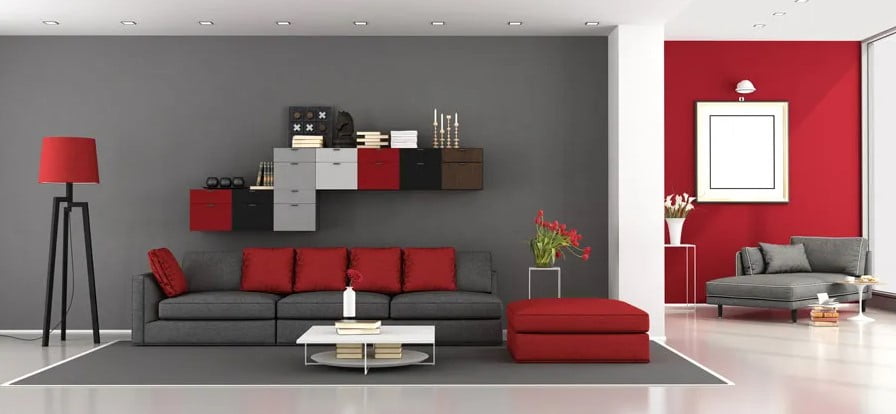 red and gray color scheme living room red and gray color scheme living room
