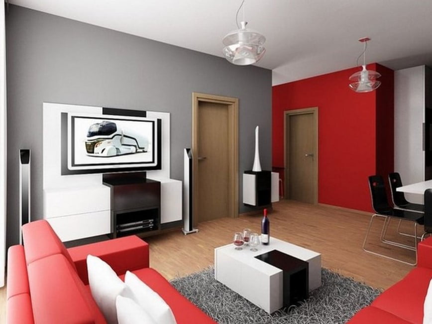 red and gray color scheme living room red and gray color scheme living room
