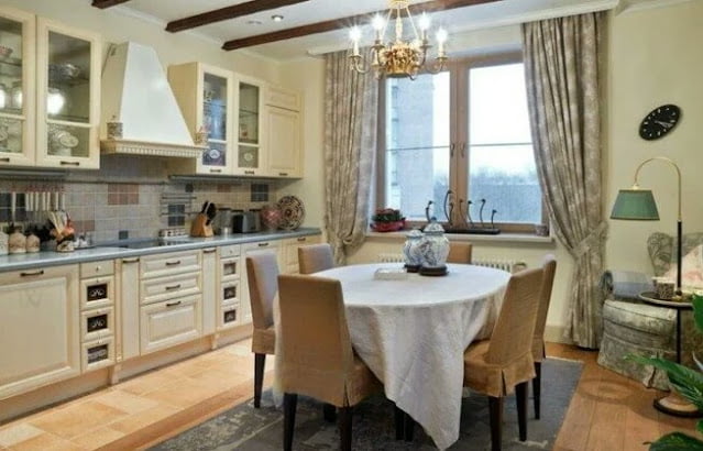 Provence style curtains for the kitchen Provence style curtains for the kitchen