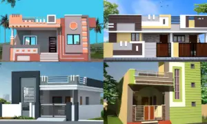 single floor low budget normal house front elevation designs