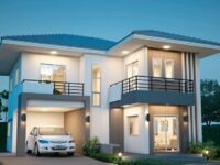 small two storey house plans with balcony