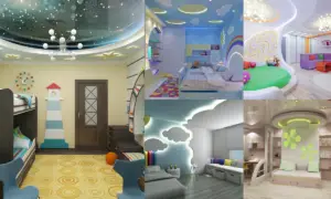 modern children's bedroom ceiling design