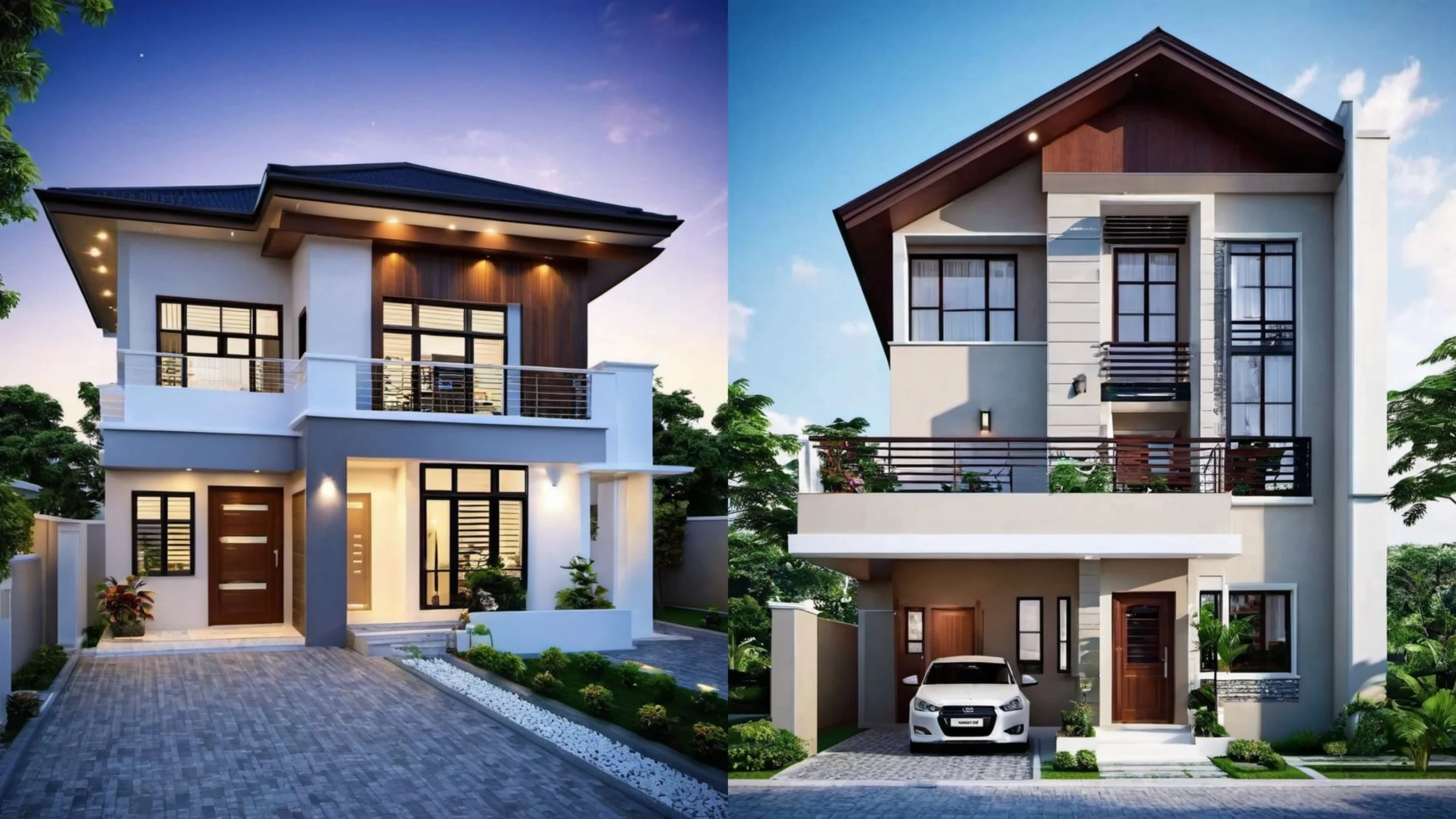 15 Simple and Unique 2 Storey House Designs that Give a Modern Impression scaled