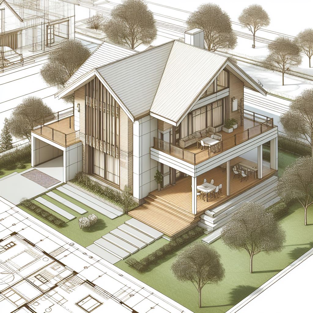 beautiful modern two story house design