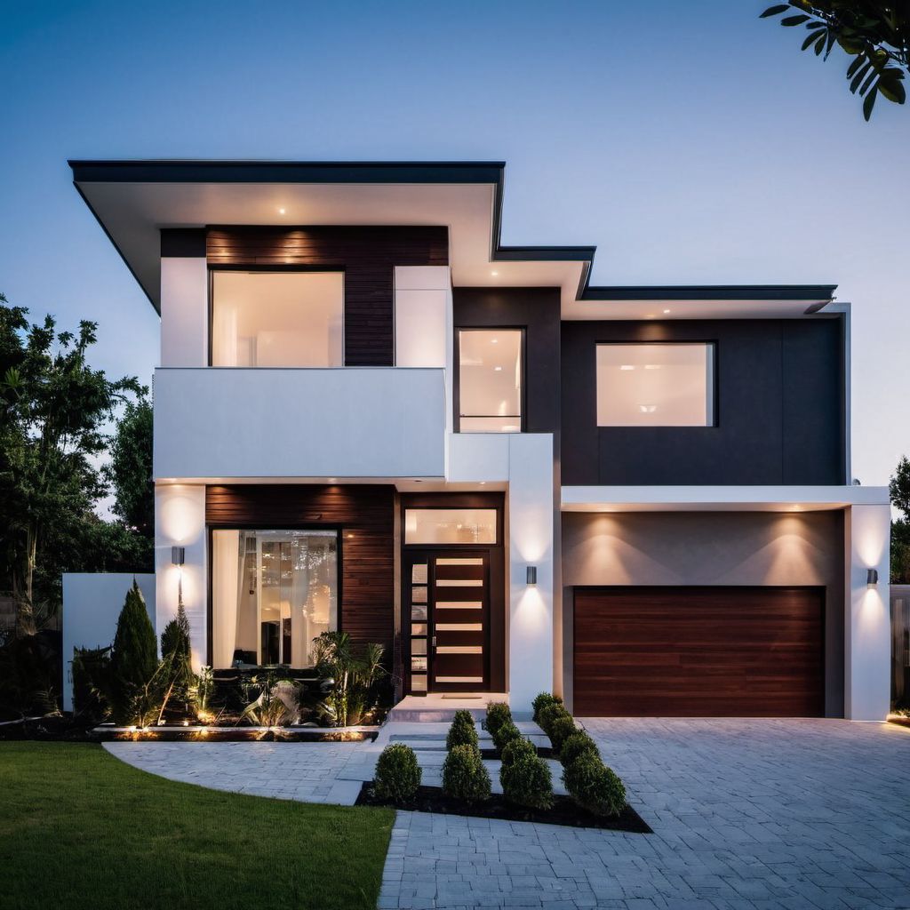 beautiful modern two story house design