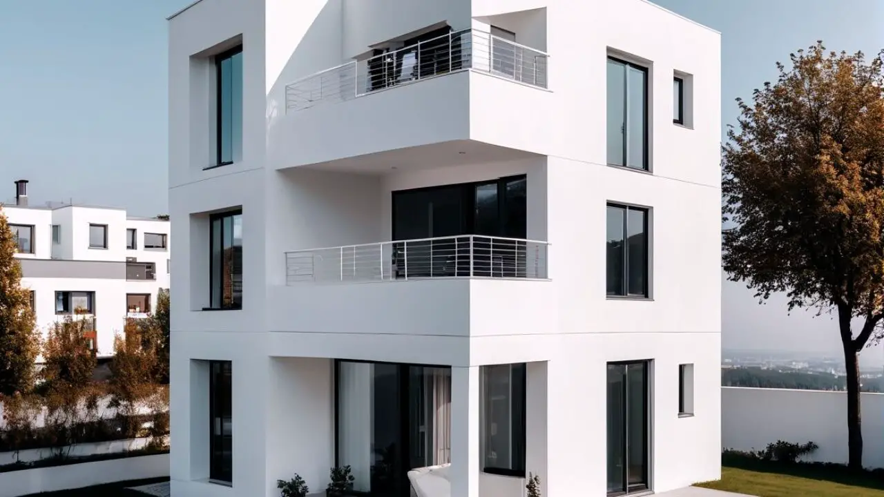 Minimalist-multi-storey-house-with-a-dominant-white-color