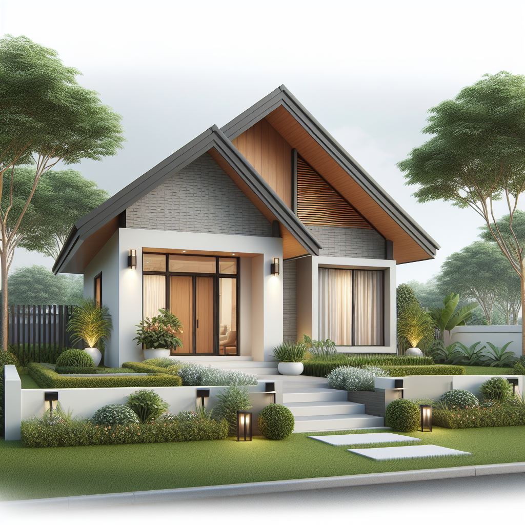 beautiful simple one story modern house design
