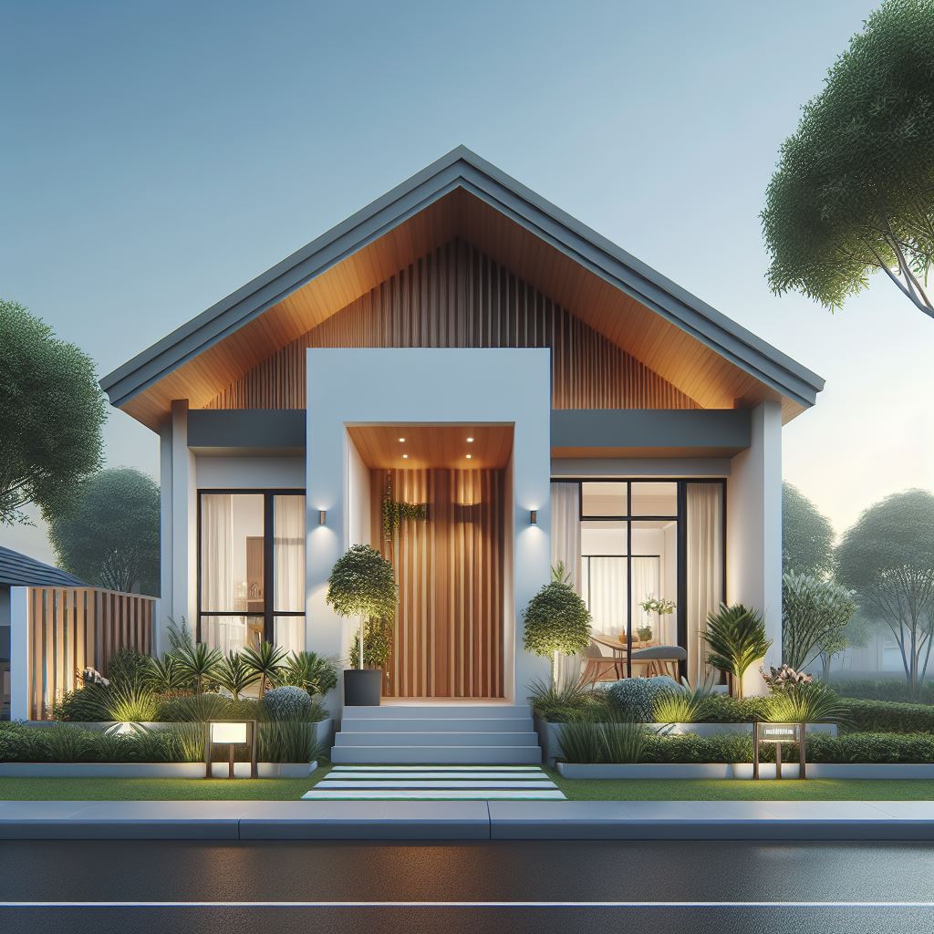 beautiful simple one story modern house design