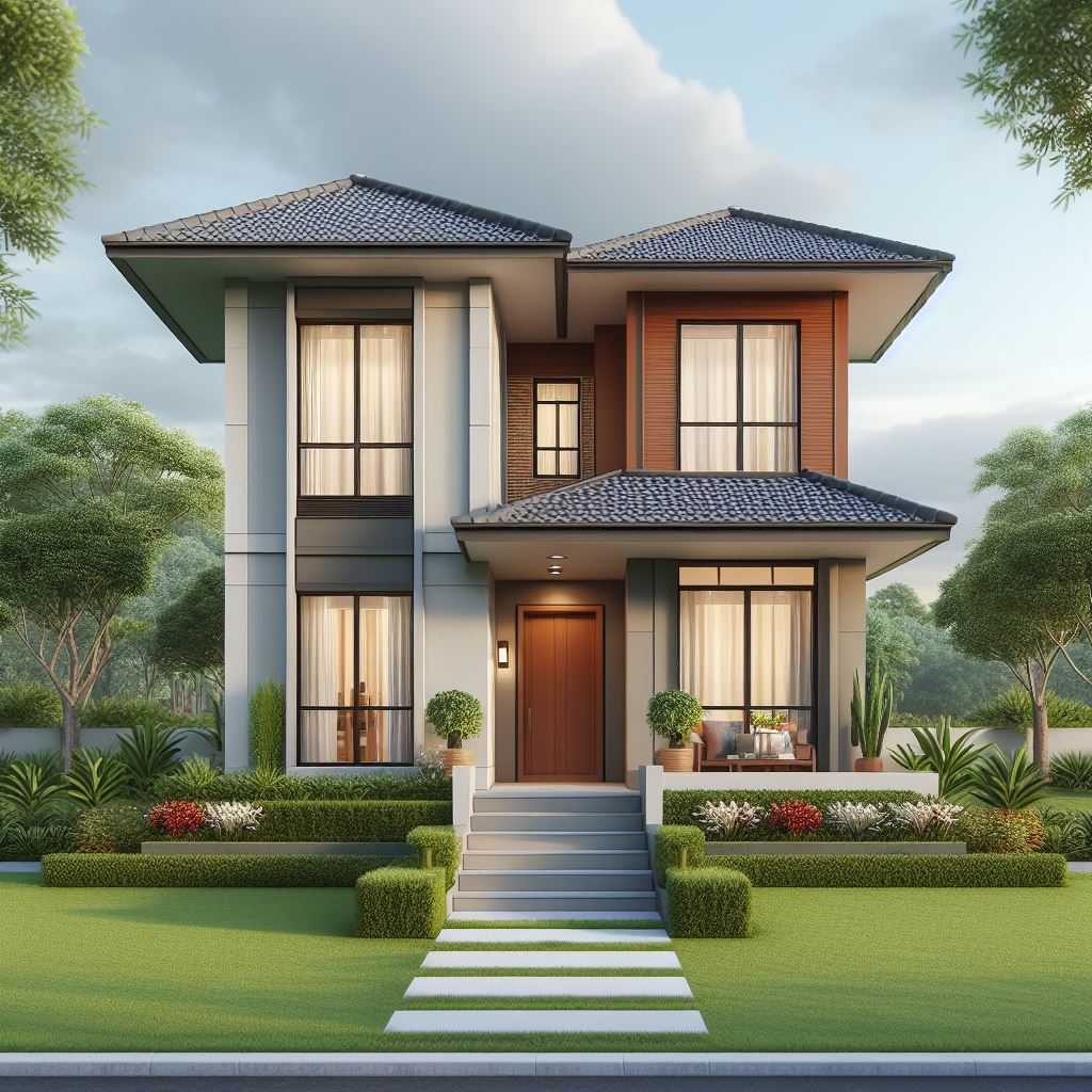 beautiful simple two story modern house design