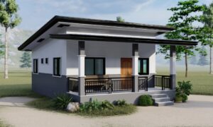 desain rumah minimalis sederhana 10x6.5m