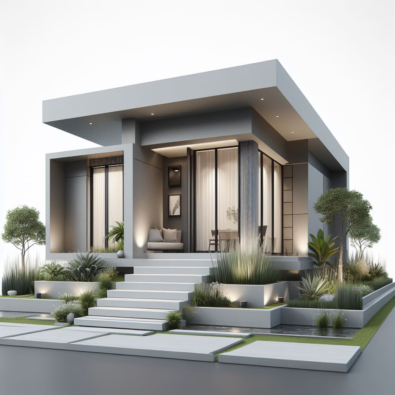 modern house design in single floor
