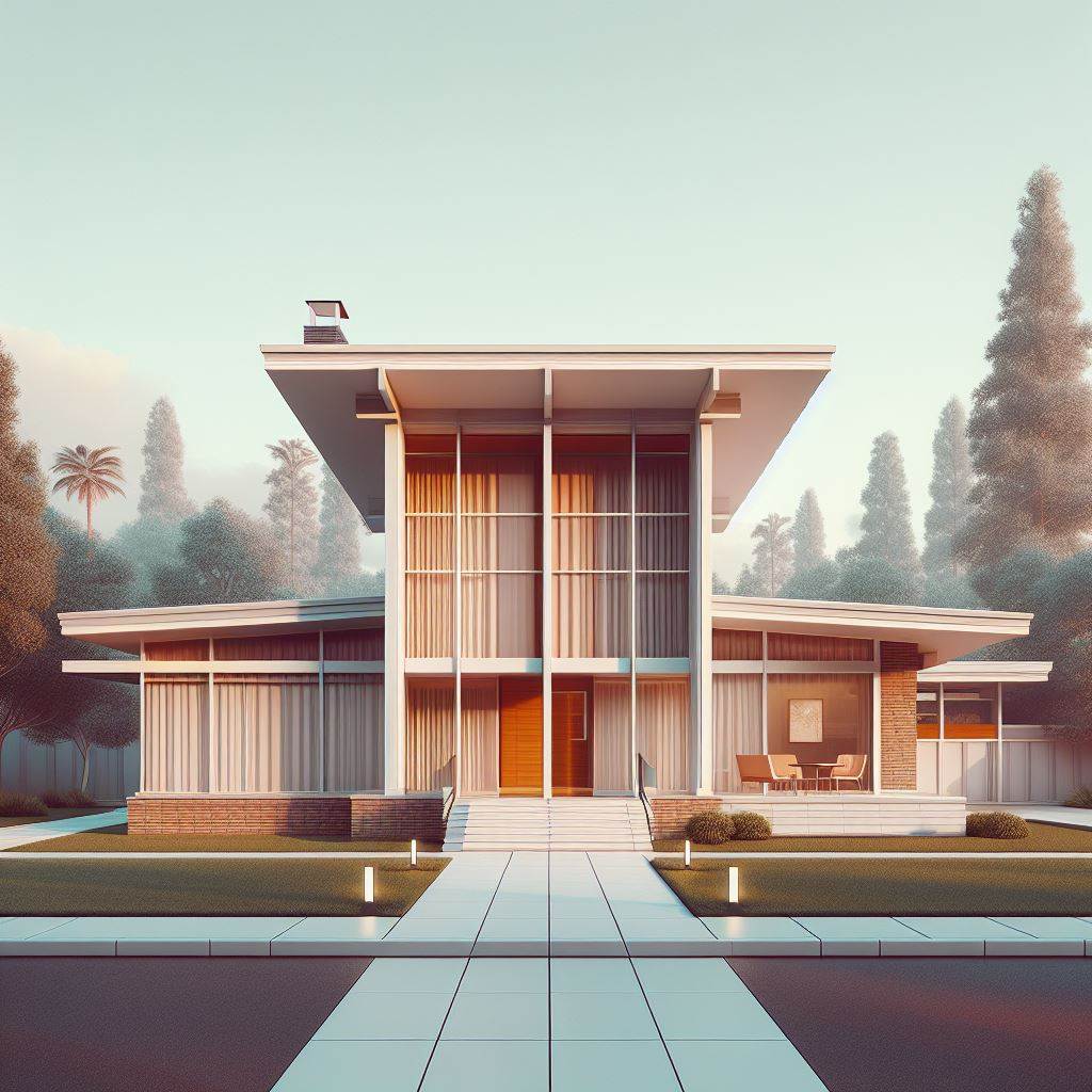 beautiful simple mid century modern house