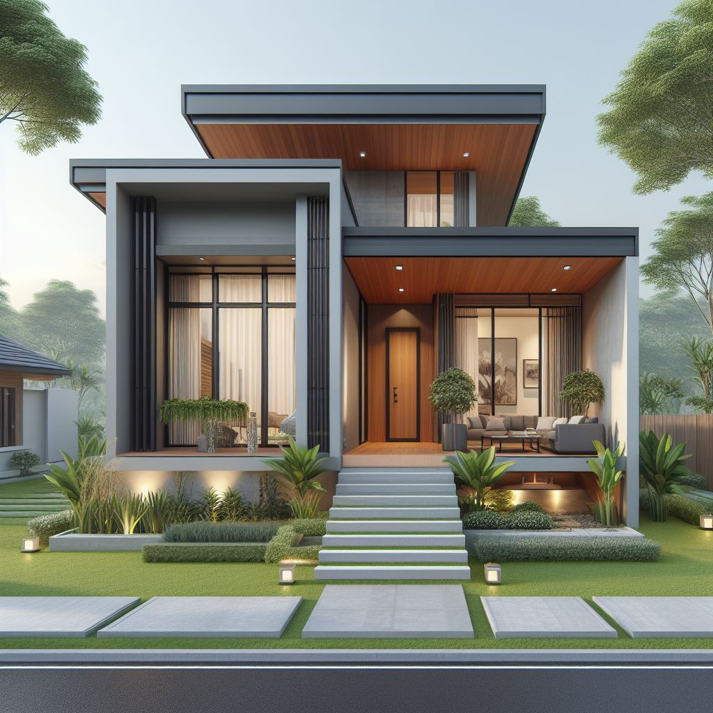 modern 1 story house design