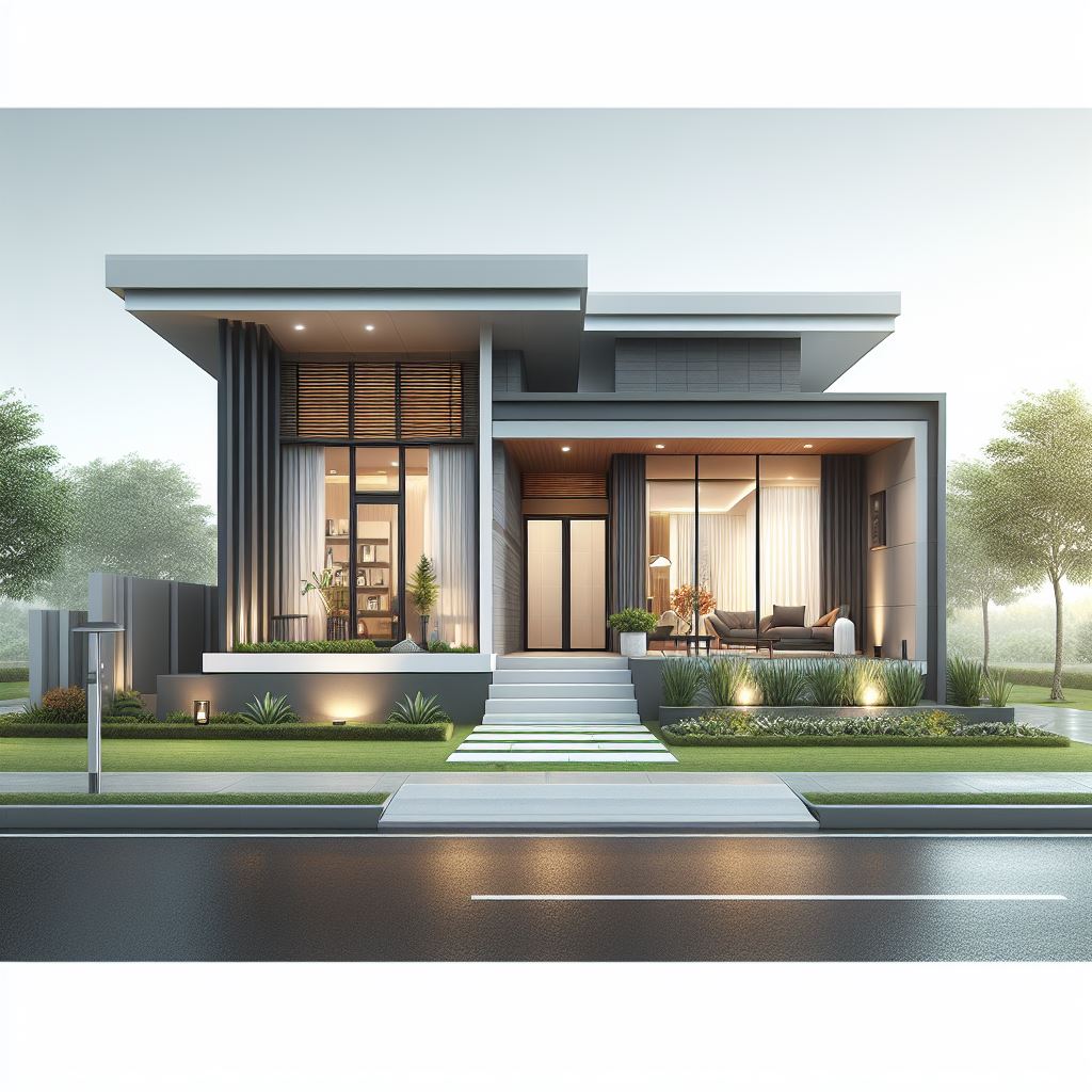 modern 1 story house design