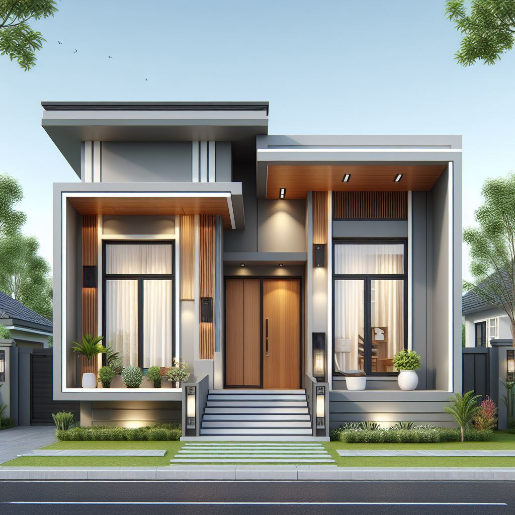 simple modern single floor house design